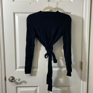 Express open back crop sweater